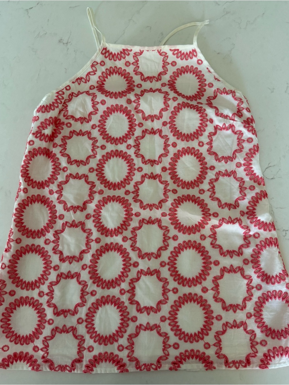 Size Small Y2K Banana Republic Milly Collection Embroidered Eyelet Halter Top